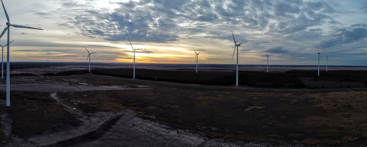 Das Bild zeigt ein großes Solarfeld mit mehreren Reihen von Solarpaneelen, die nach oben geneigt sind. Der Himmel dahinter ist teilweise bewölkt und es sind im Hintergrund einige Bäume zu sehen.